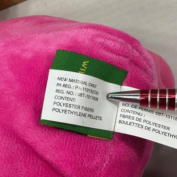 Wild Republic 11 Inch Pudgie Pink Flower Belly Penguin Stuffed Plush Preowned - Picture 7 of 11